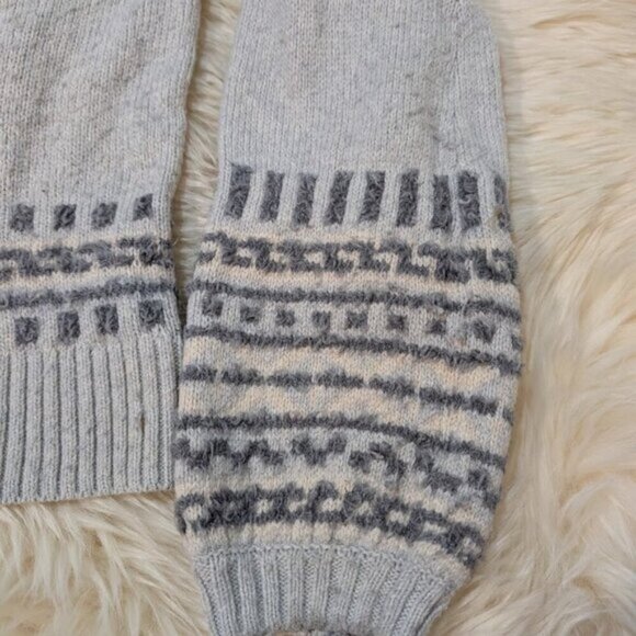 Smartwool Light Grey Patterned Wool Blend Crewneck Sweater Women Size Medium - Picture 2 of 8